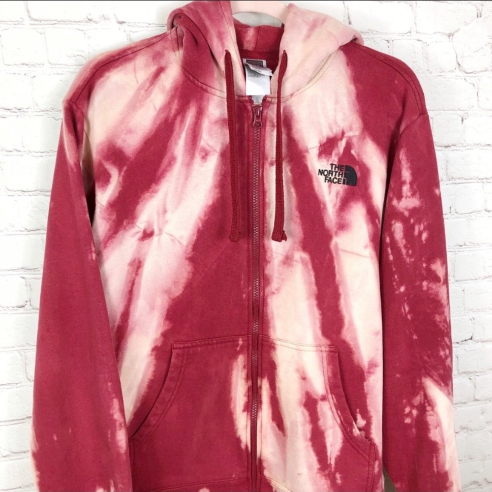 The North Face Pink Tie Dye Zip Hoodie